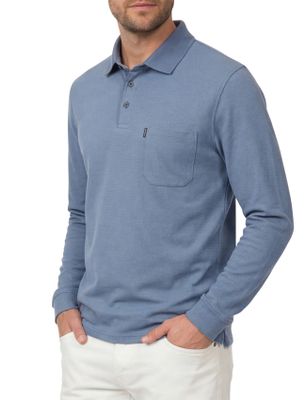 Casa Moda Casa Moda polo blauw 3 knoops borstzak lange mouw