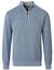 trui half-zip met textuur Casa Moda blauw ronde hals