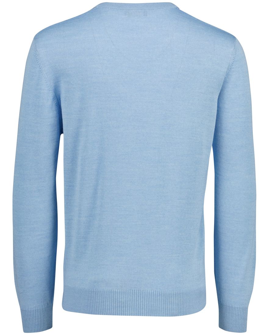 Blauwe trui Maerz v-hals scheerwol