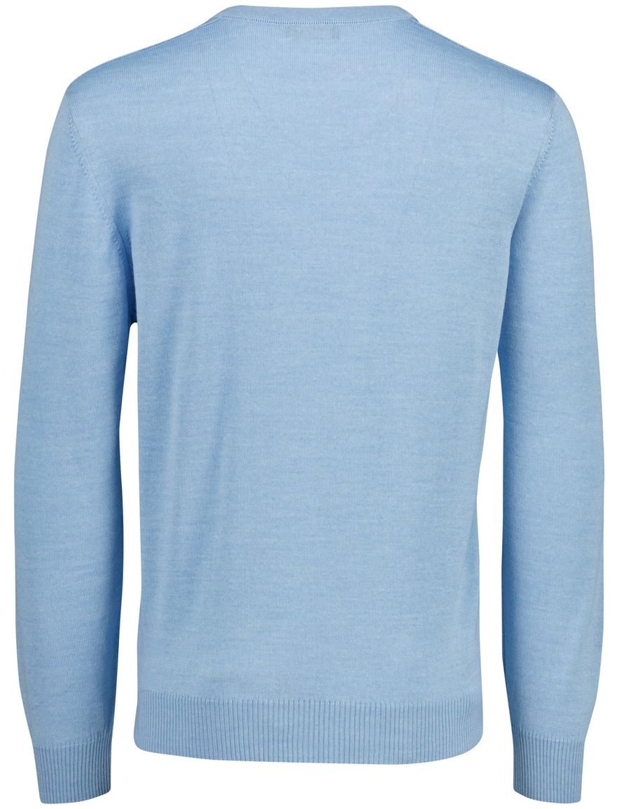 Blauwe trui Maerz v-hals scheerwol