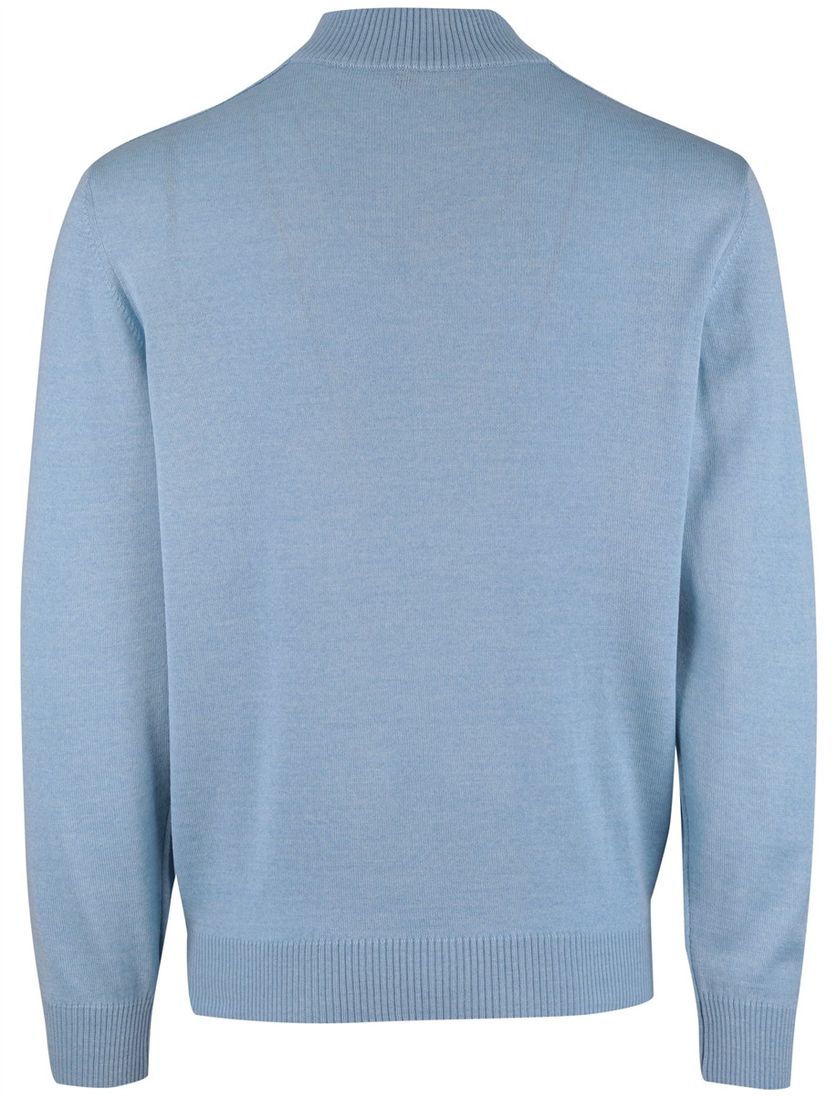 Trui Maerz blauw half zip wol