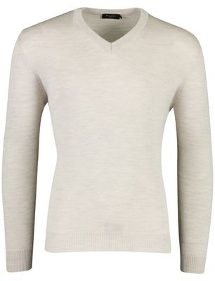 Maerz Gebreide v hals trui Maerz beige