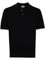 Poloshirt korte mouw zwart Profuomo normale fit 3 knoopjes