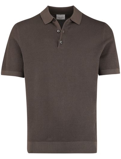 Profuomo Groen polo Profuomo normale fit 3 knoops korte mouw