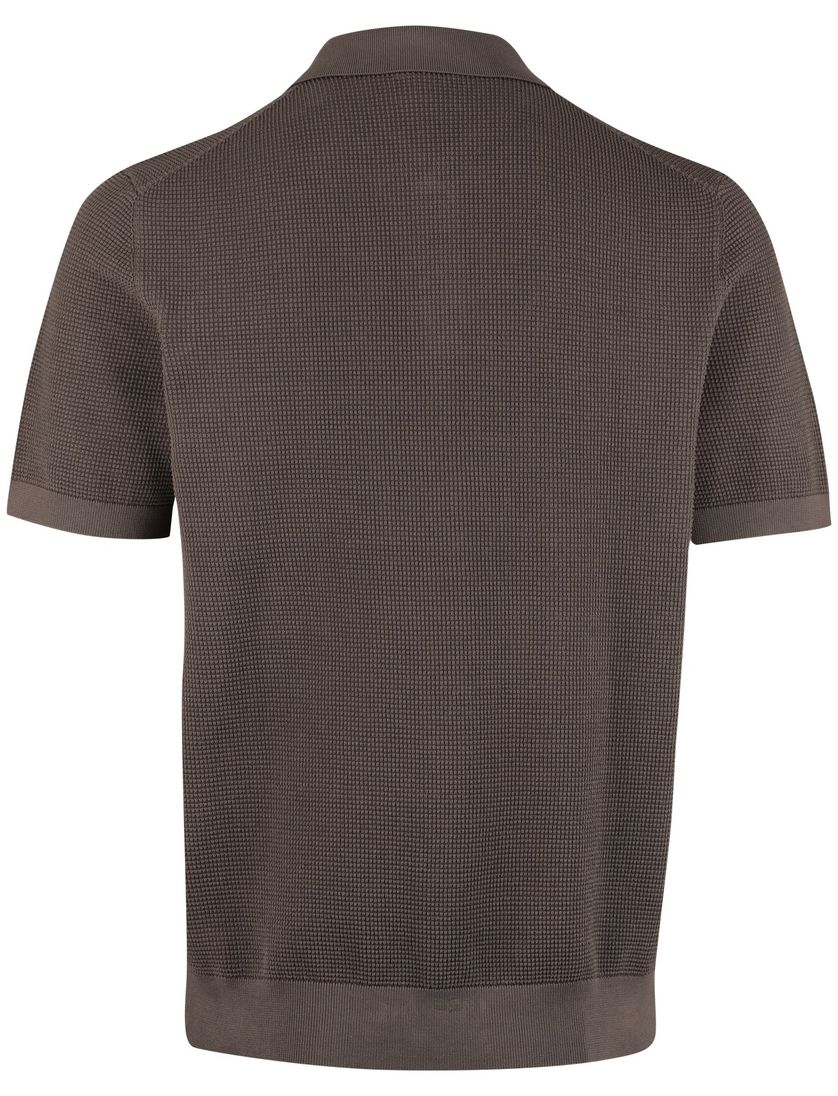 Poloshirt groen Profuomo korte mouw 3 knoopjes normale fit