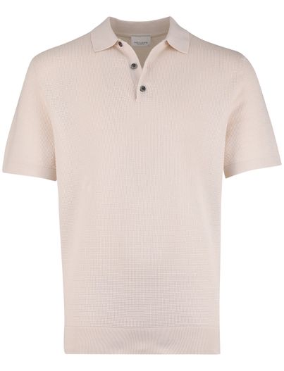 Profuomo Beige Profuomo polo normale fit 3 knopen korte mouw