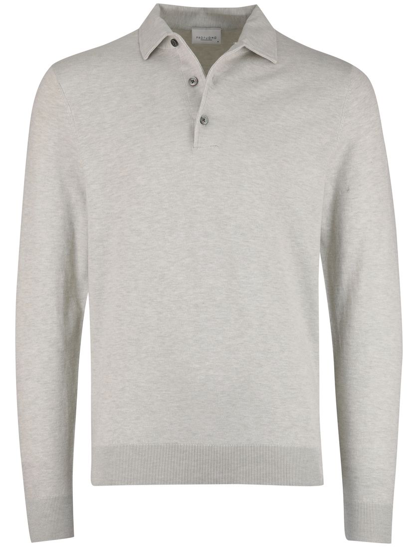 Poloshirt Profuomo groen gemeleerd