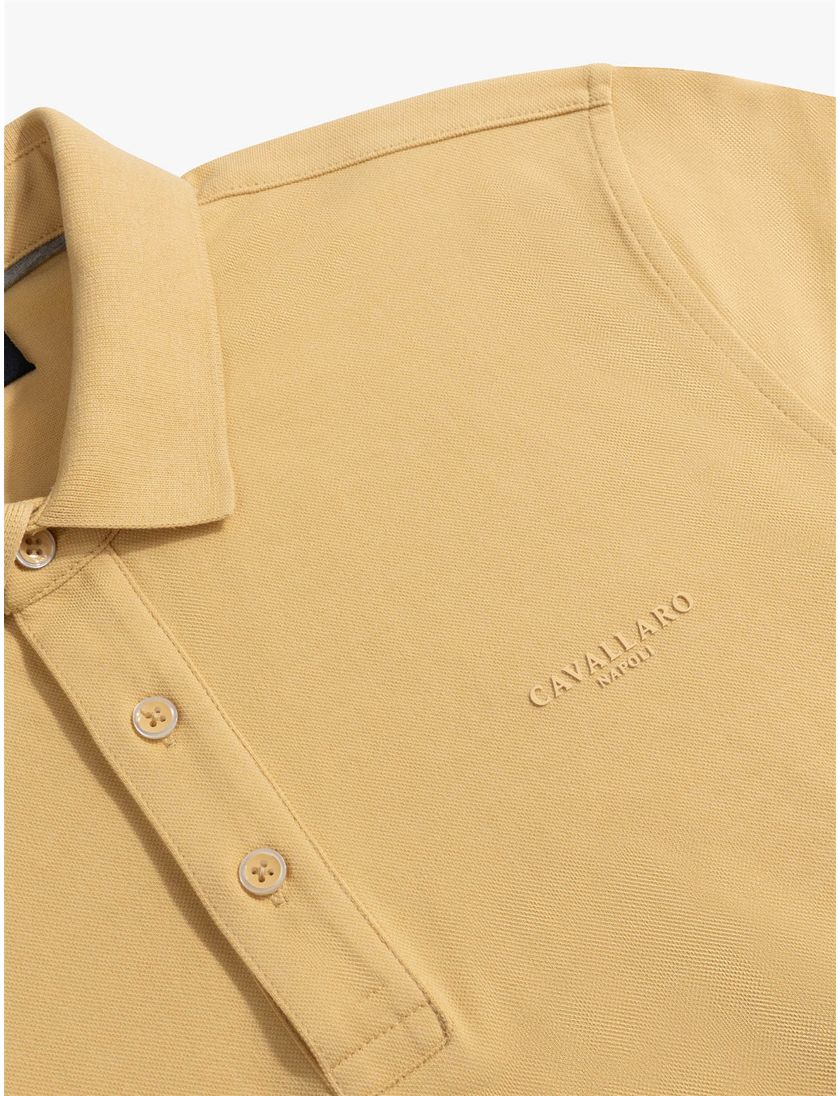 gele polo korte mouw Cavallaro Mielos regular fit