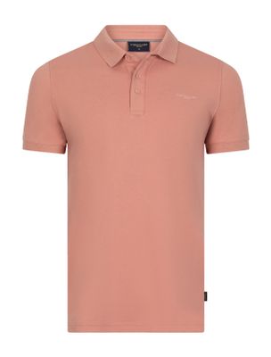 Cavallaro koraal roze polo korte mouw Cavallaro Mielos regular fit