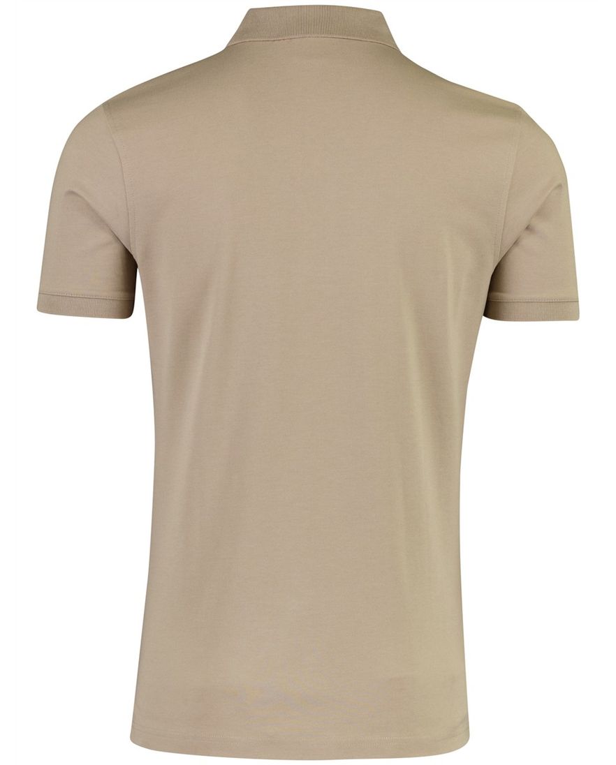 Beige Cavallaro Napoli Mielos korte mouw polo 3-knoops