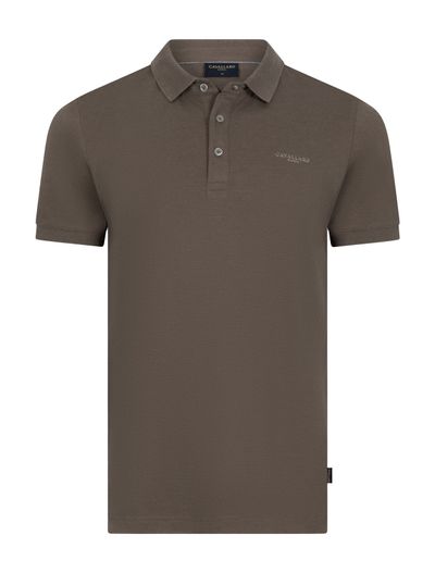 Cavallaro bruine polo korte mouw Cavallaro Mielos regular fit