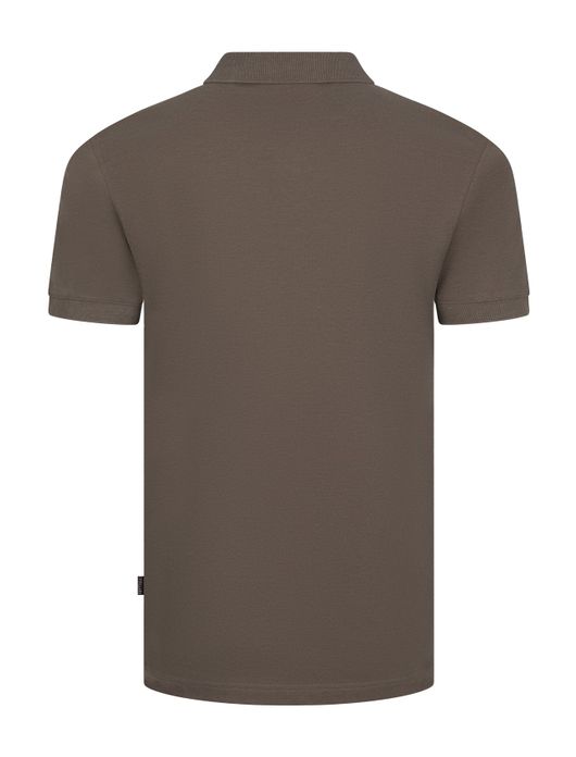 Cavallaro Mielos Polo bruin korte mouw