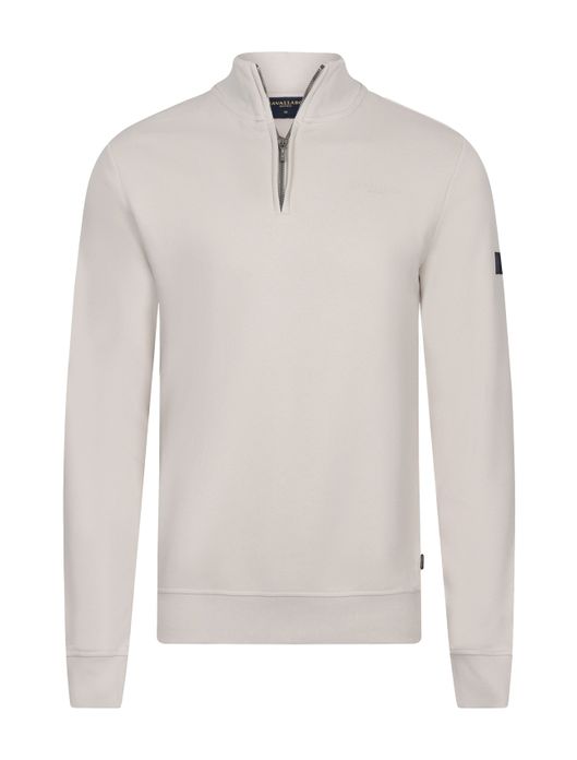 Cavallaro Diagono half zip trui wit