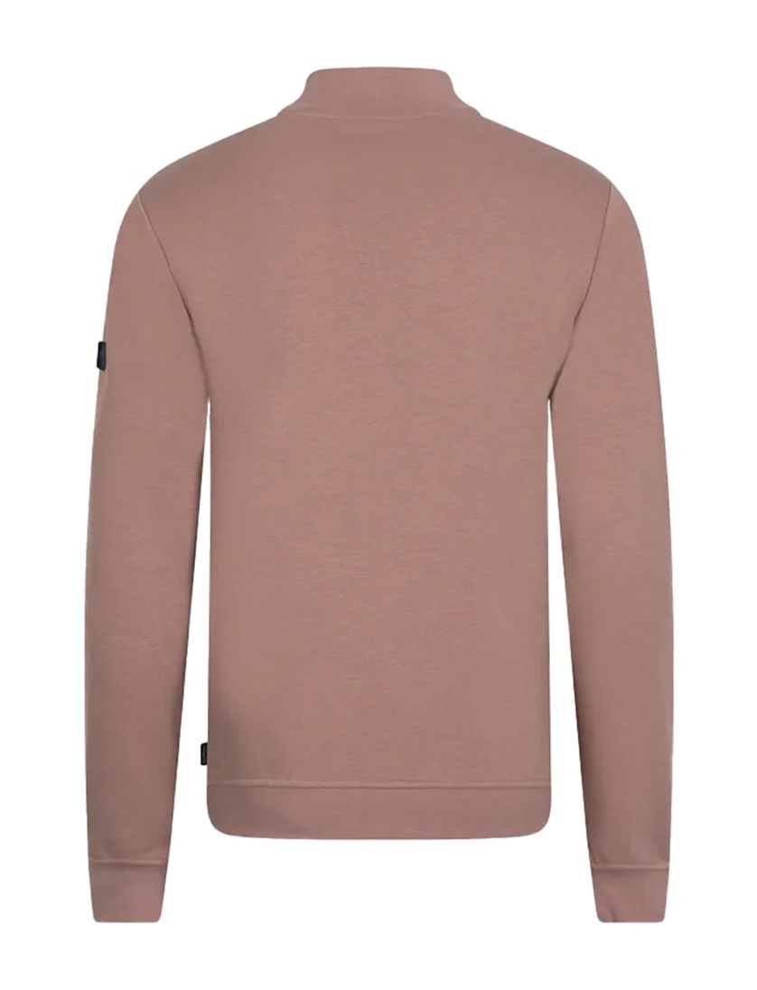 half-zip trui roze Cavallaro Diagono katoen