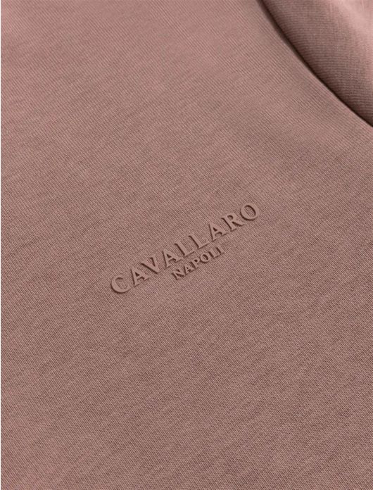 Cavallaro Diagono half zip roze trui