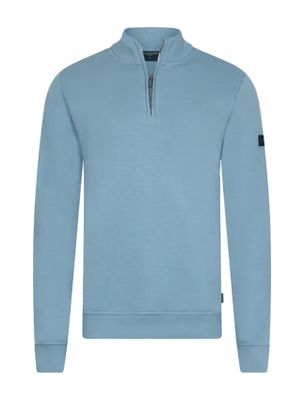 Cavallaro half-zip trui lichtblauw Cavallaro Diagono katoen