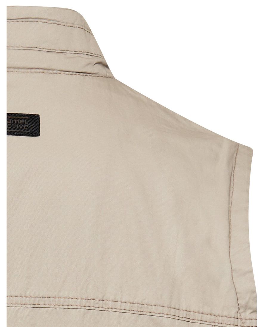 Camel active bodywarmer beige met borstzakken
