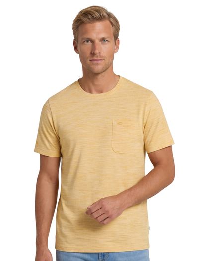 Camel Active Camel Active t-shirt geel gemeleerd