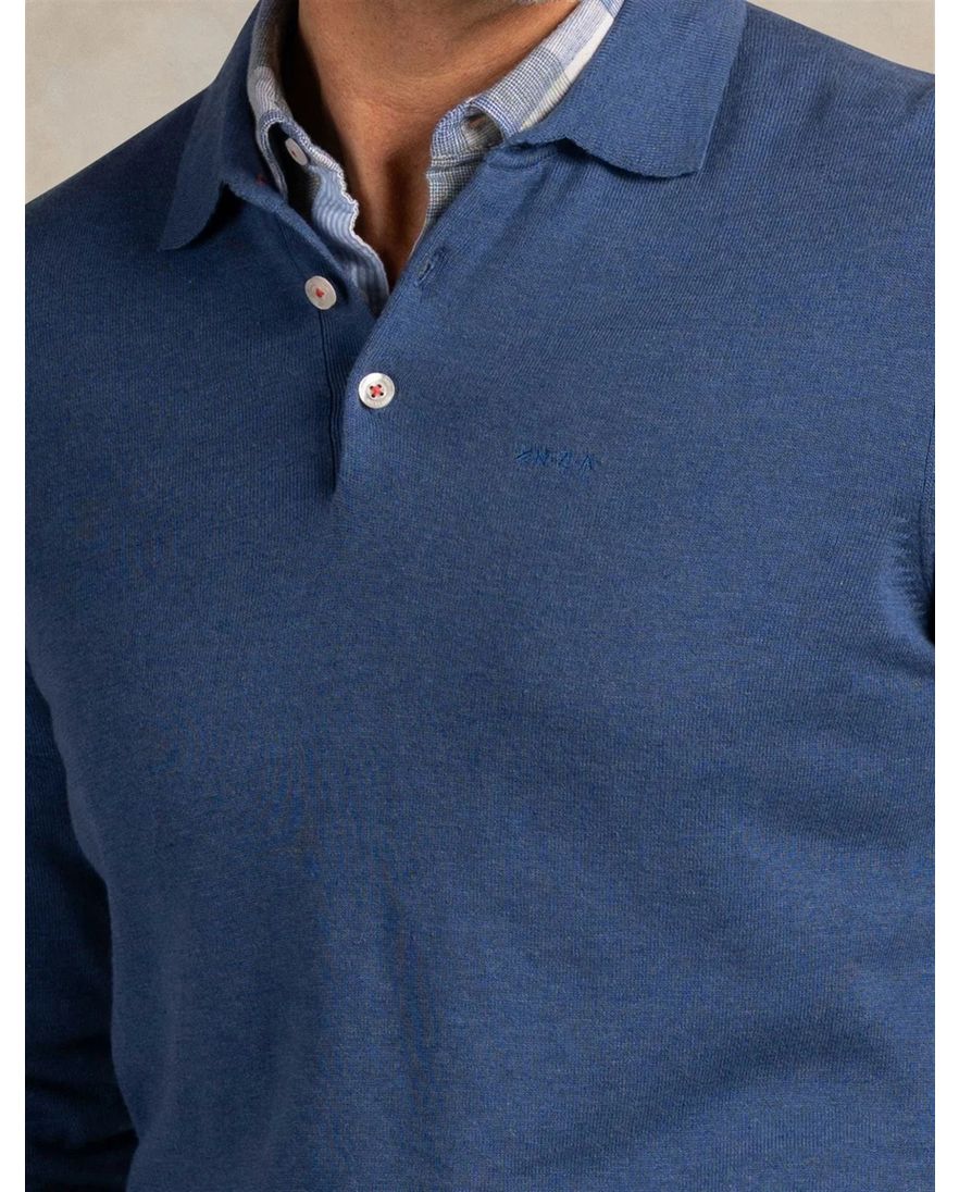 New Zealand poloshirt blauw normale fit