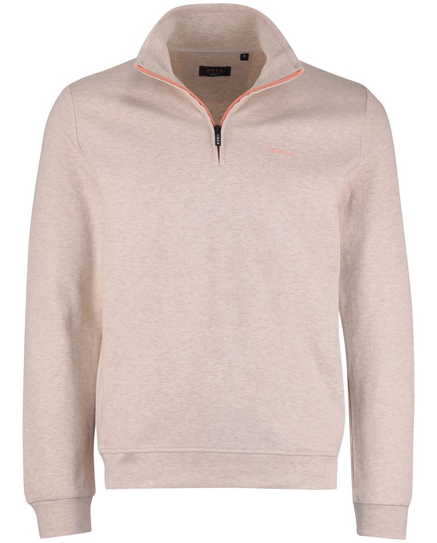 Beige trui half zip New Zealand normale fit