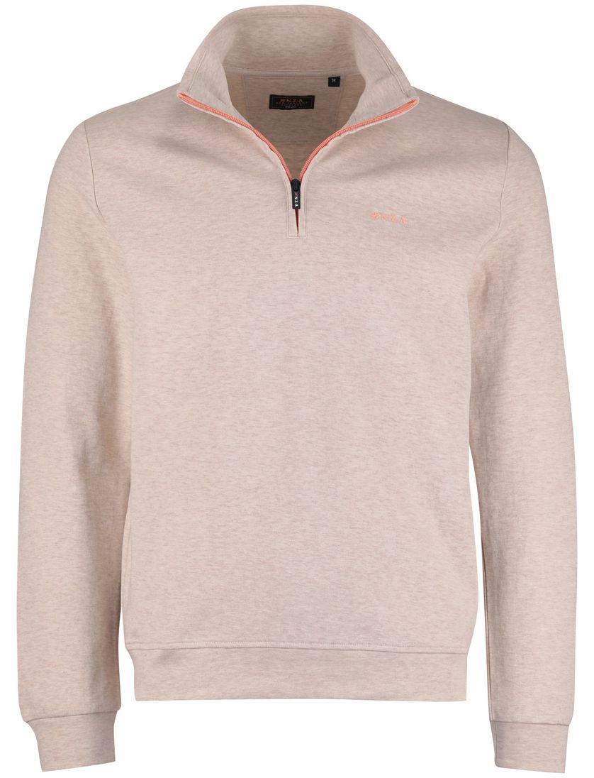 Trui half zip beige New Zealand normale fit