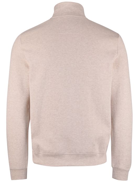 NZA half zip sweater beige gemêleerd