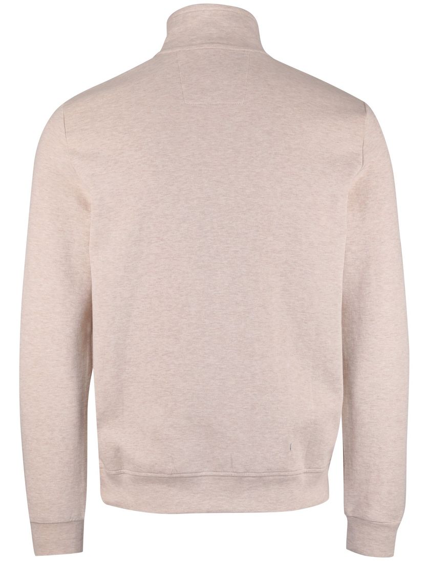 Trui half zip beige New Zealand normale fit