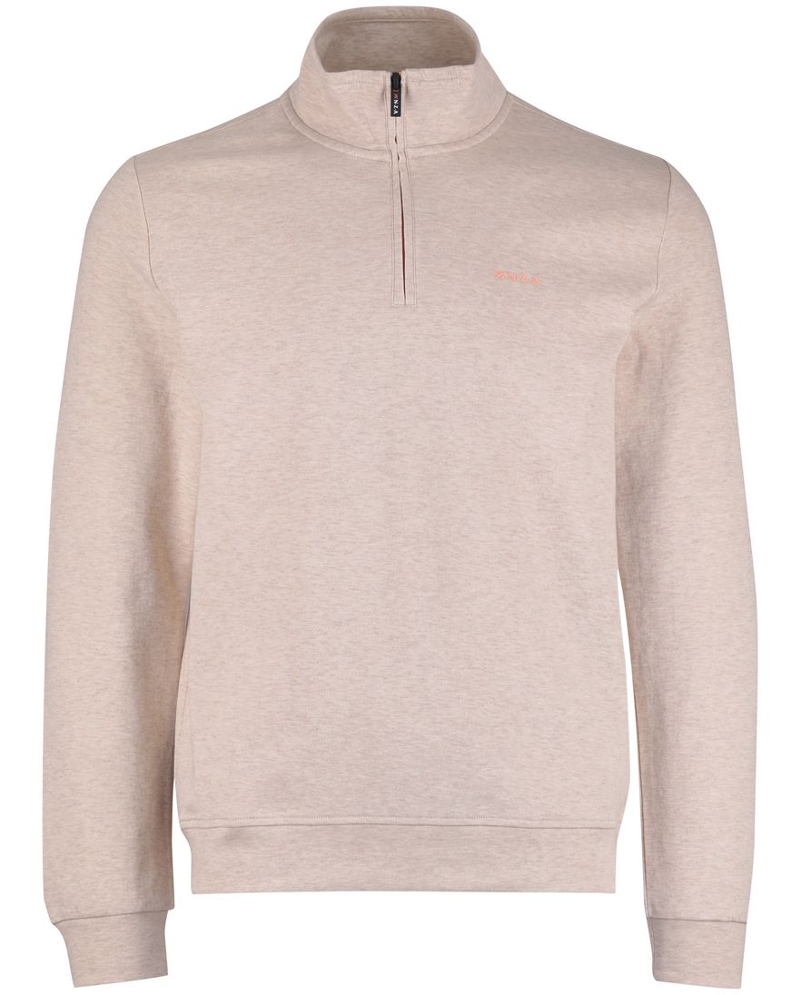 Beige trui half zip New Zealand normale fit
