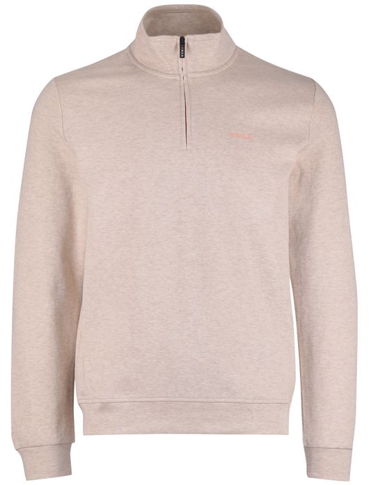 NZA half zip sweater beige gemêleerd