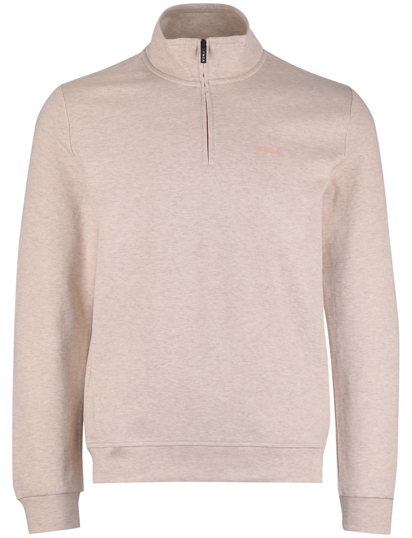 Trui half zip beige New Zealand normale fit