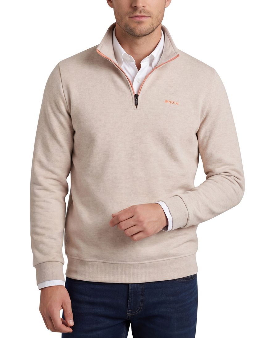 Beige trui half zip New Zealand normale fit