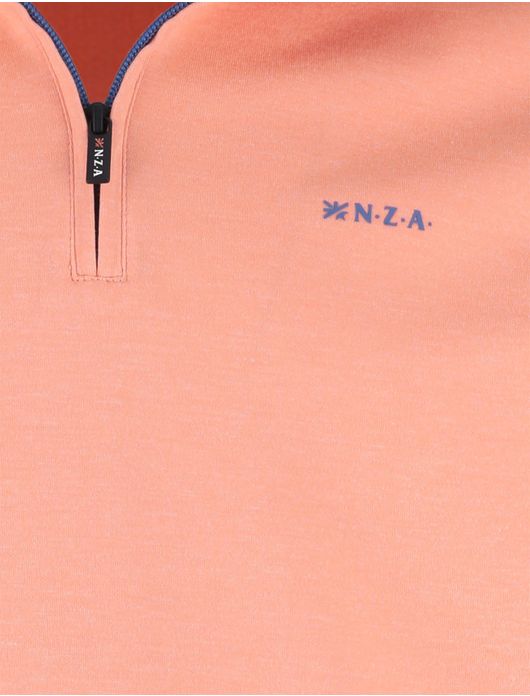 New Zealand trui half zip oranje normale fit