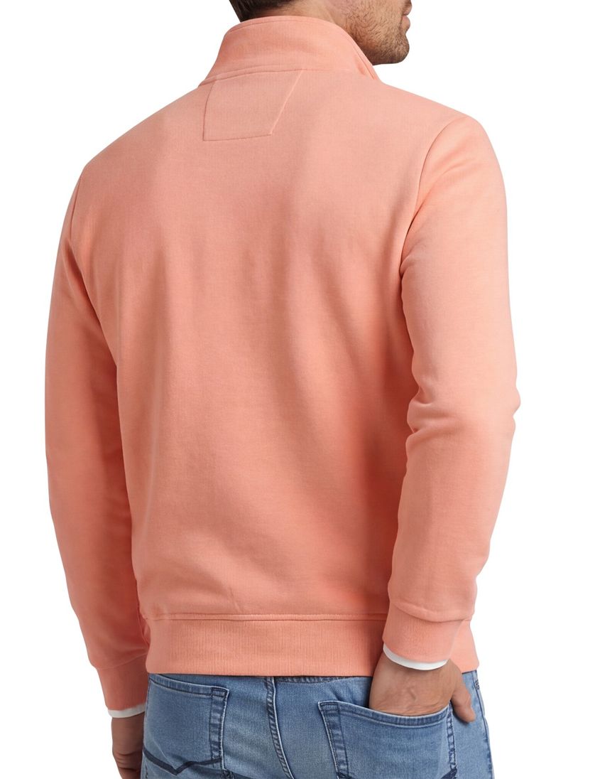 Trui half zip oranje New Zealand normale fit