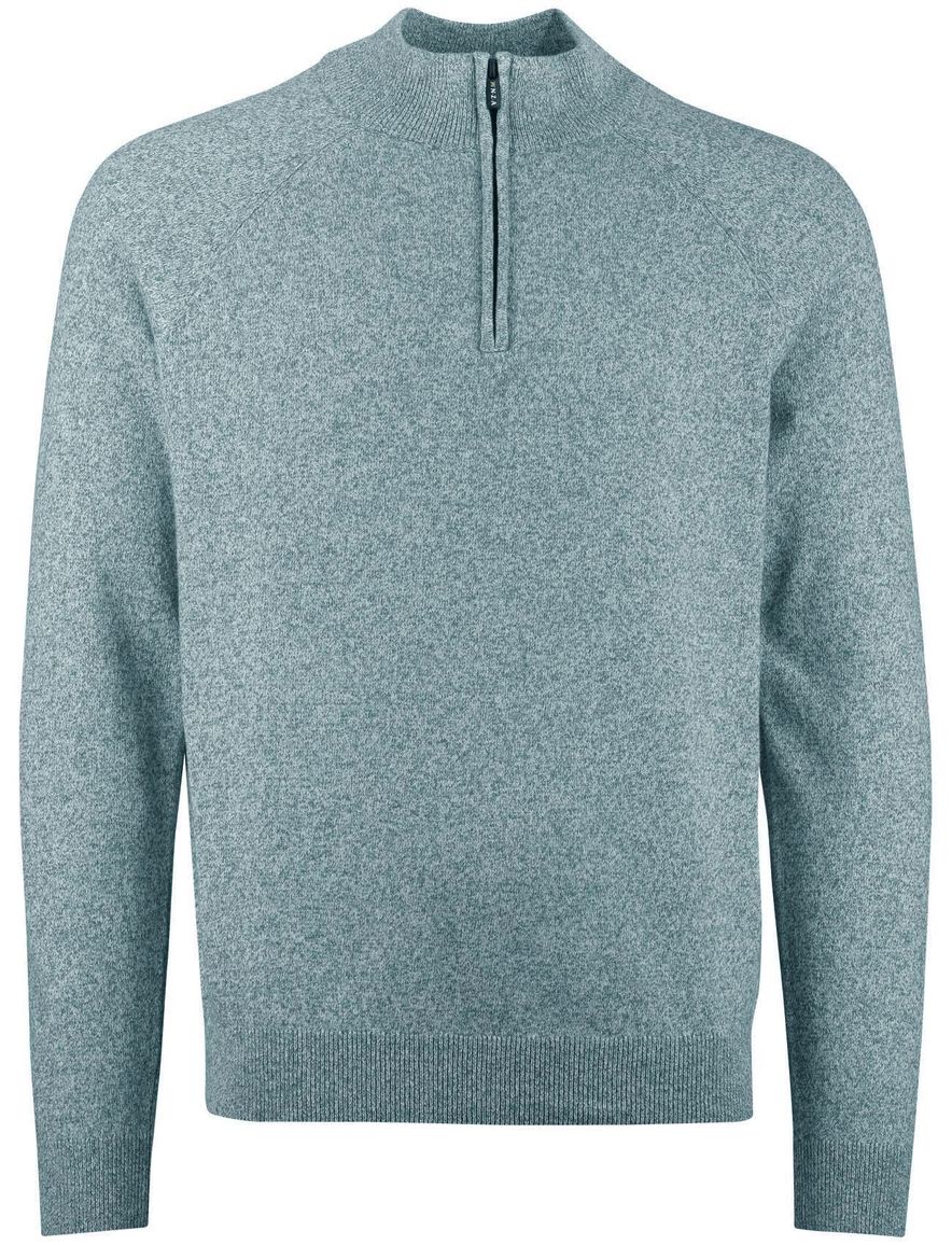 New Zealand trui half zip groen