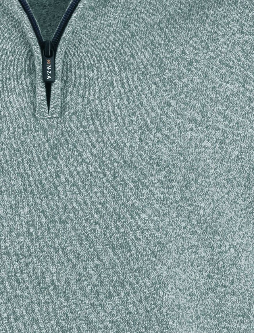 New Zealand trui half zip groen