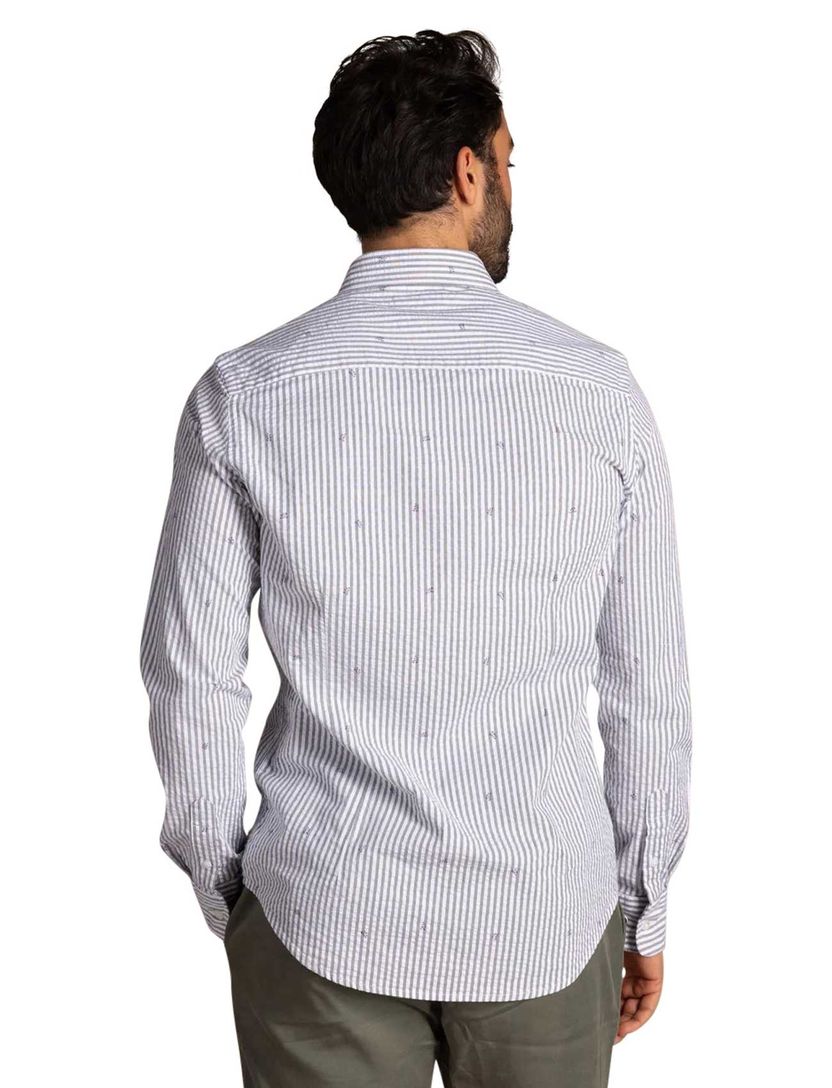 Overhemd New Zealand borstzak blauw geruit