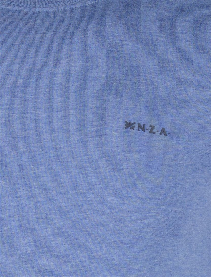 Blauw t-shirt NZA gemeleerd normale fit