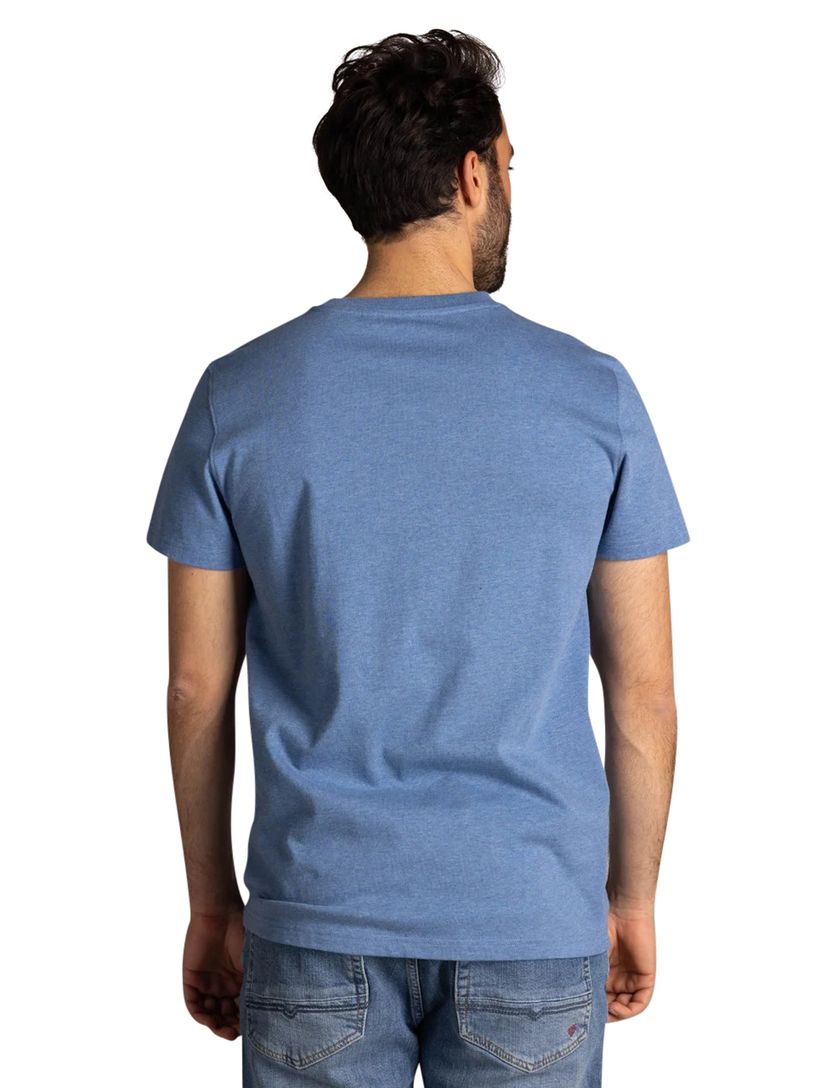 Blauw t-shirt NZA gemeleerd normale fit
