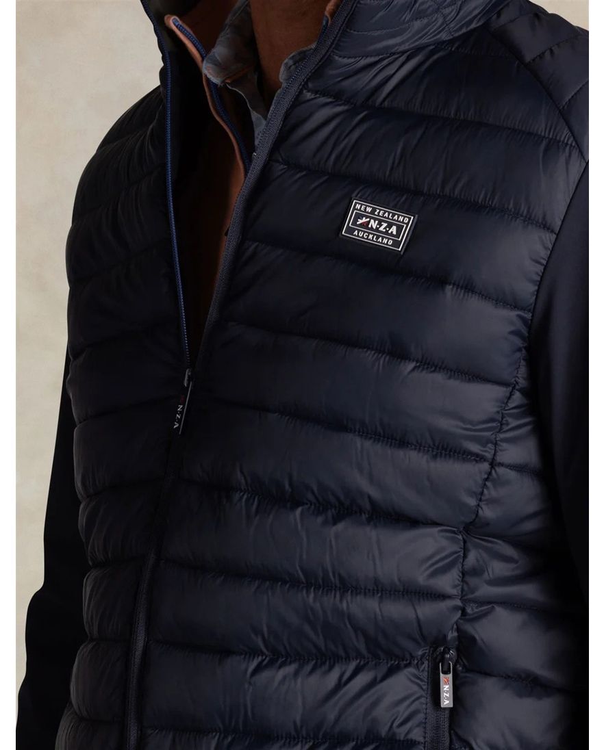 Gewatteerde jas New Zealand donkerblauw kort