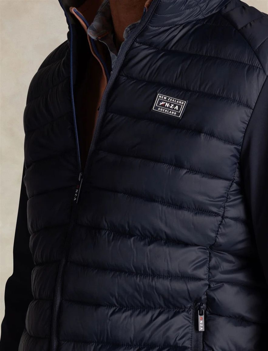 Gewatteerde jas New Zealand donkerblauw kort