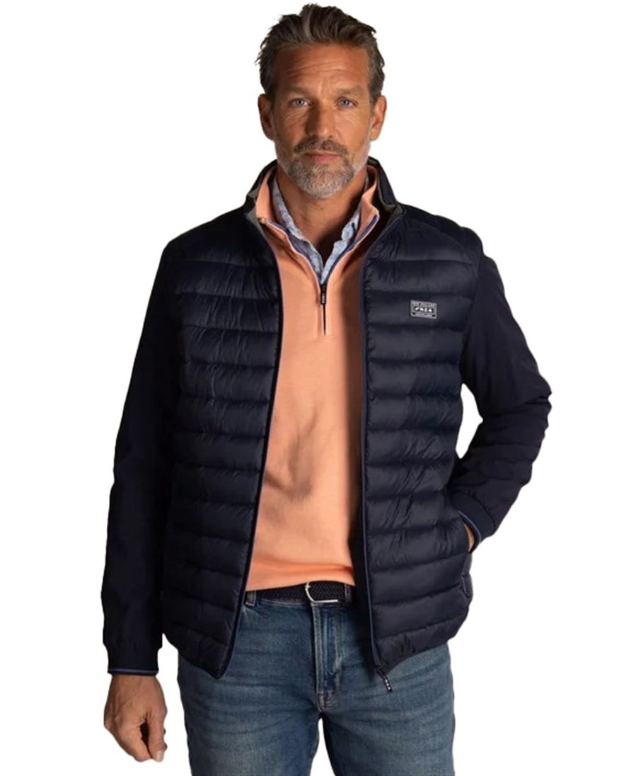 Gewatteerde jas New Zealand donkerblauw kort