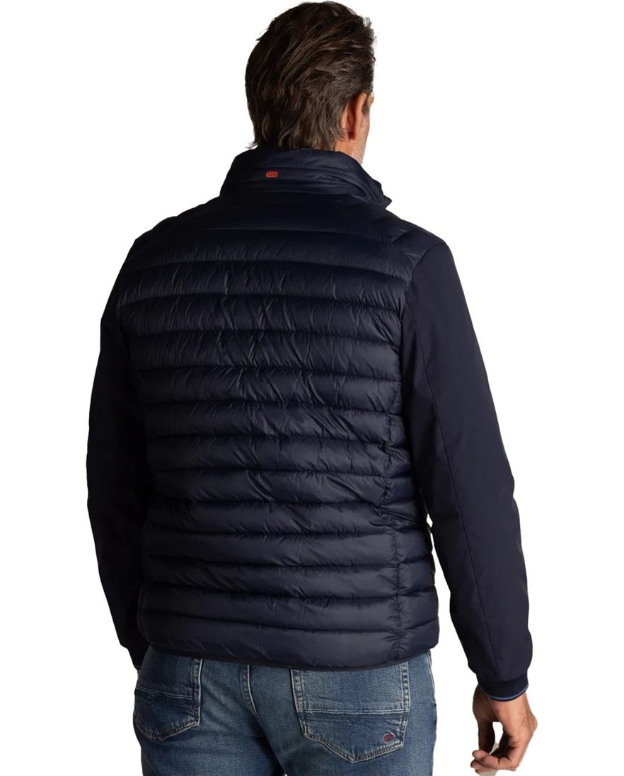 Gewatteerde jas New Zealand donkerblauw kort