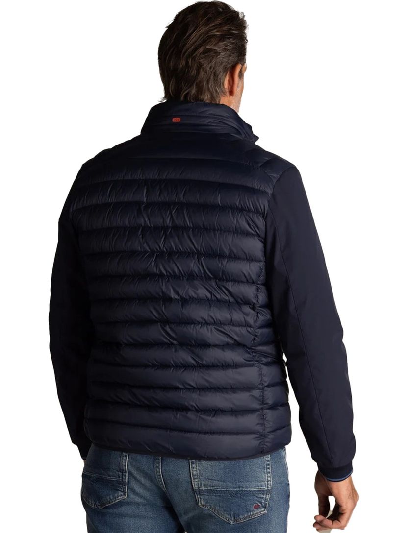 Jas New Zealand gewatteerd kort donkerblauw normale fit