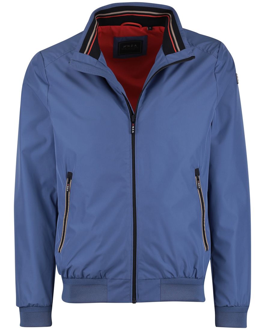 Zomerjas blauw New Zealand zwarte rits zonder capuchon