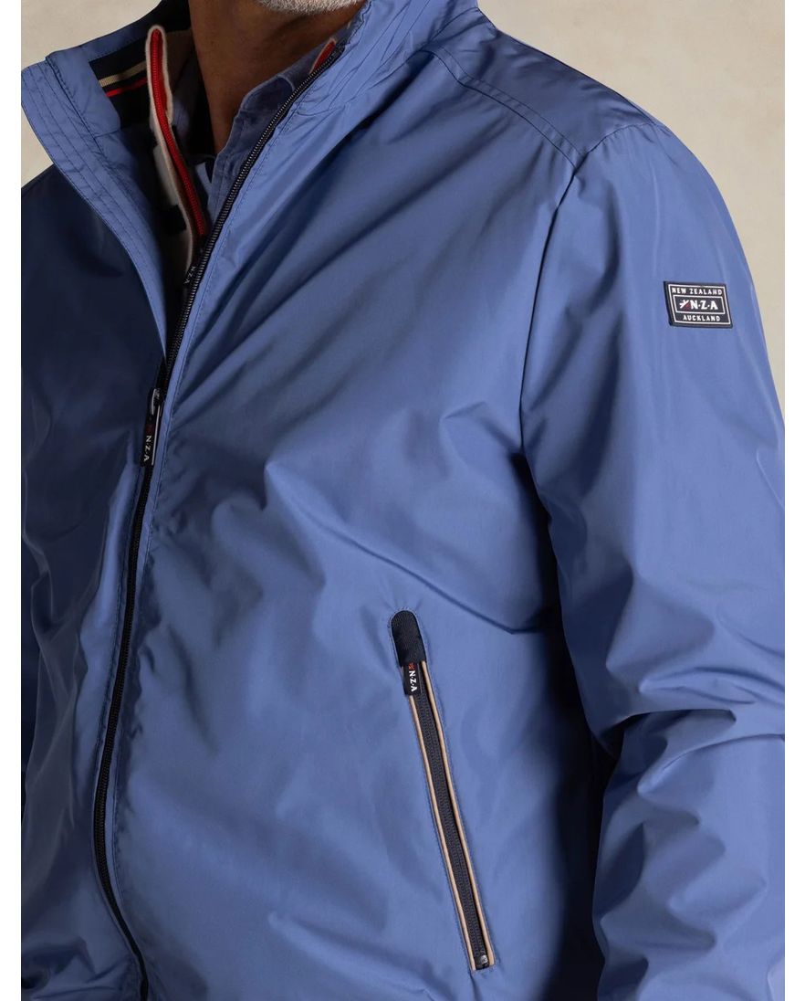 Zomerjas blauw New Zealand zwarte rits zonder capuchon