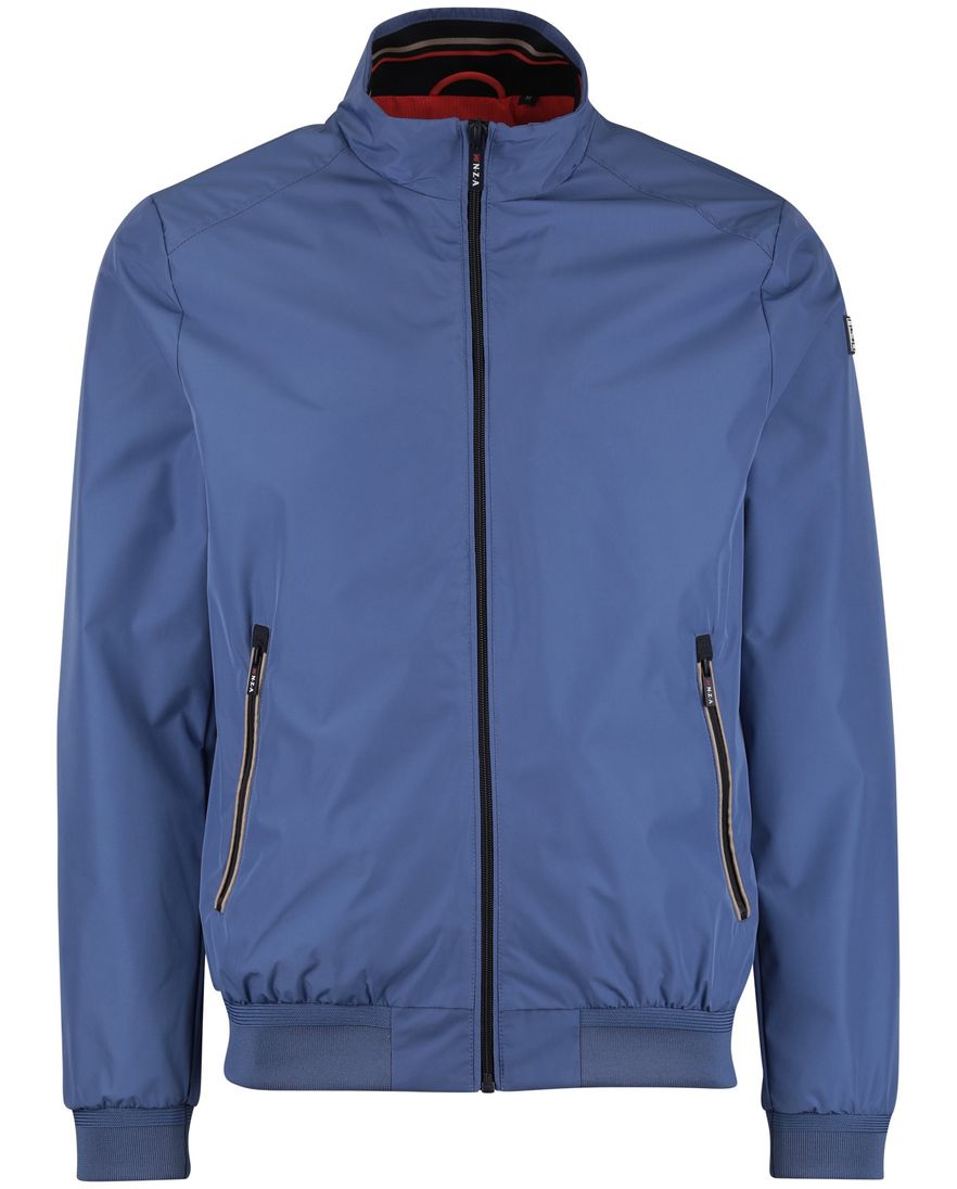 Zomerjas blauw New Zealand zwarte rits zonder capuchon