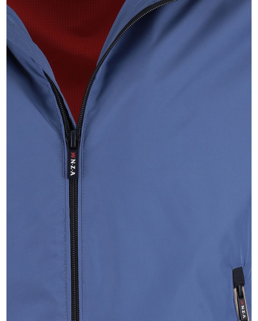 Zomerjas blauw New Zealand zwarte rits zonder capuchon