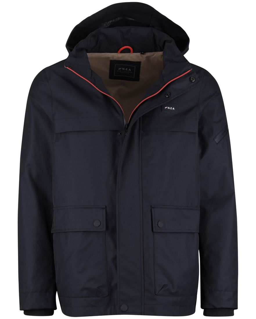 Zomerjas donkerblauw New Zealand waterdicht afneembare capuchon