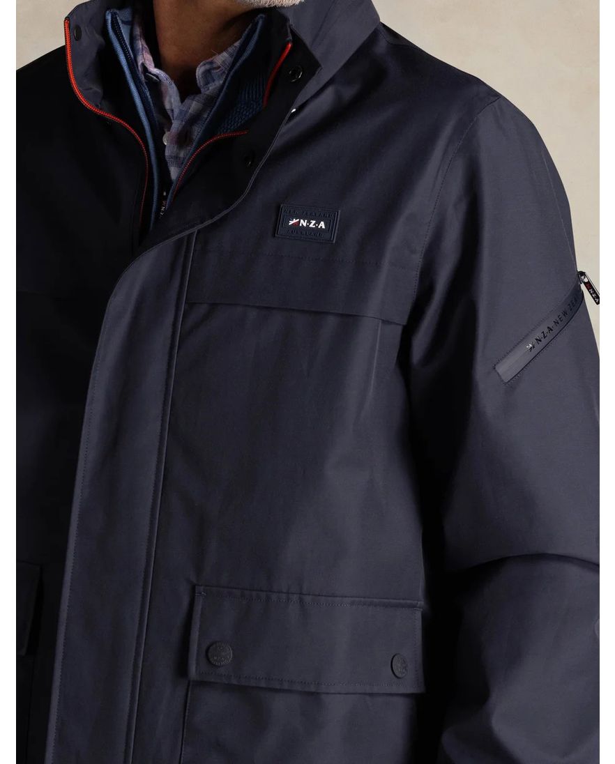 Zomerjas donkerblauw New Zealand waterdicht afneembare capuchon