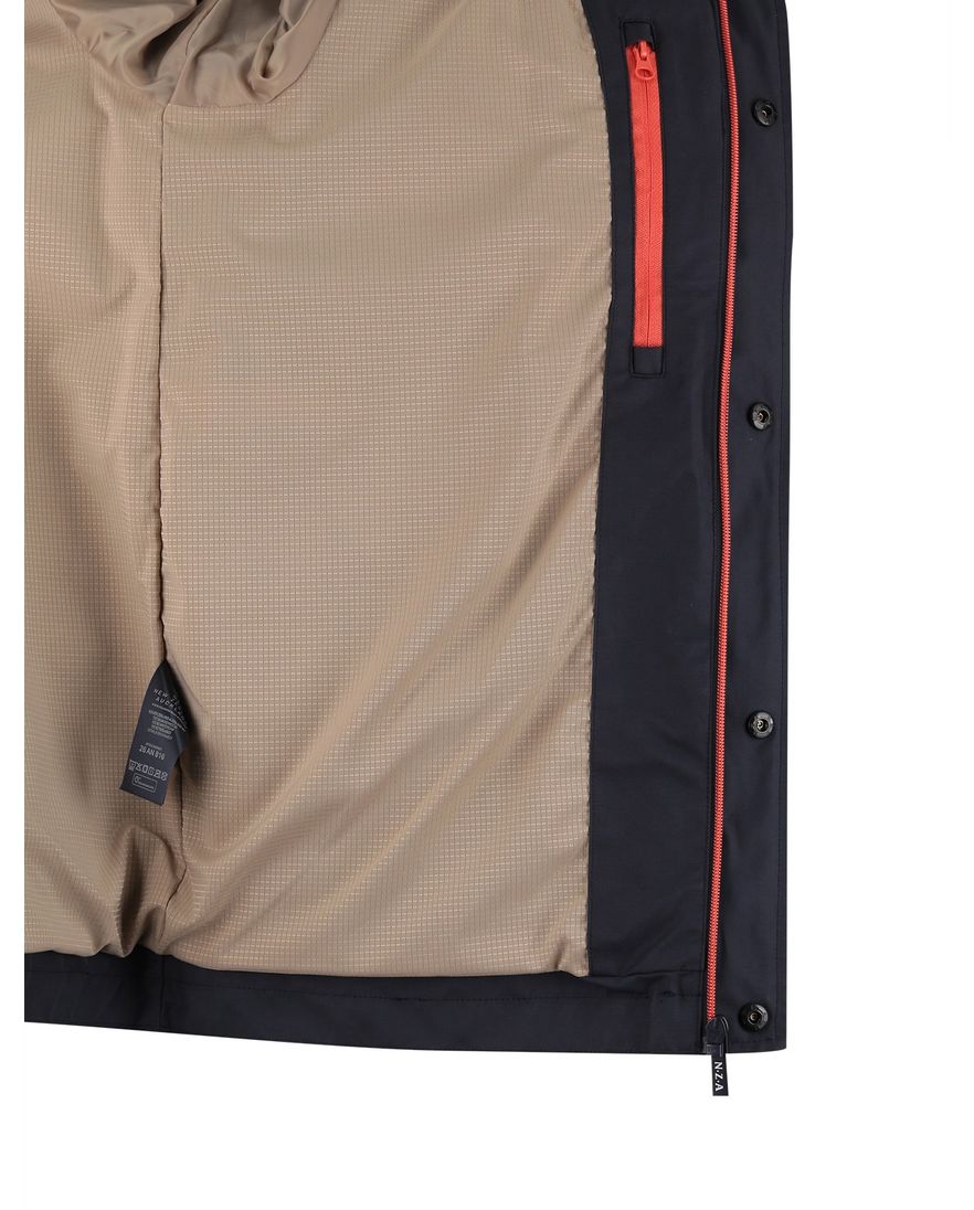 Zomerjas donkerblauw New Zealand waterdicht afneembare capuchon